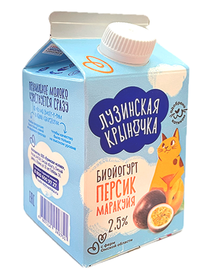 Биойогурт «Персик-маракуйя» Пюр-Пак, 450 г